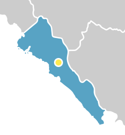Outline of the state of Sinaloa