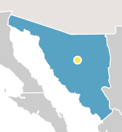 Outline of the state of Sonora